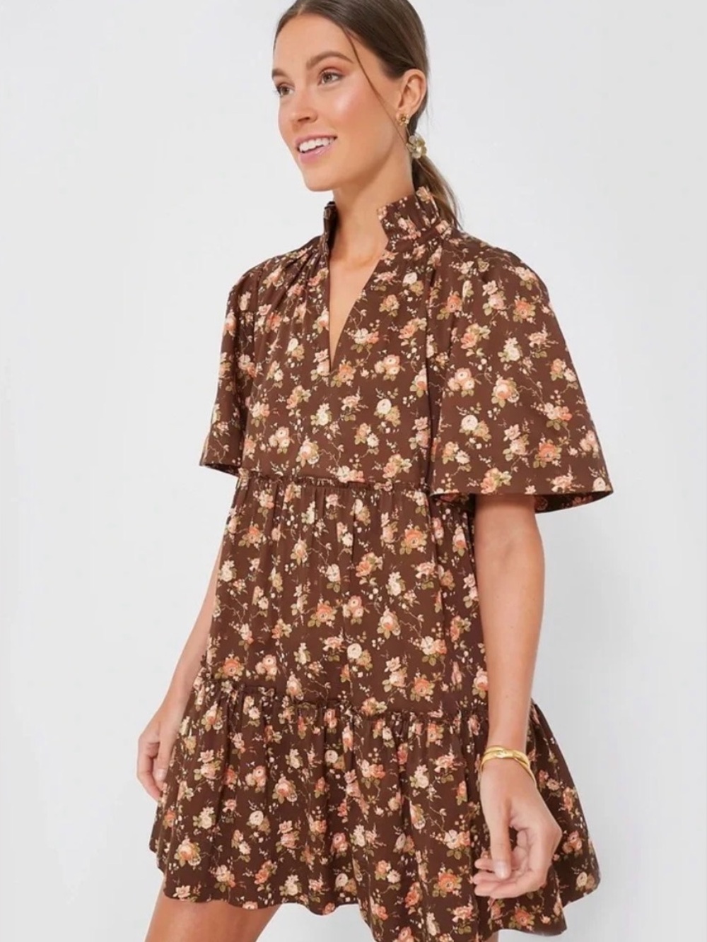 Tuckernuck Rosewood Chintz Crawford Dress – XL – Floral Tiered Mini Dress